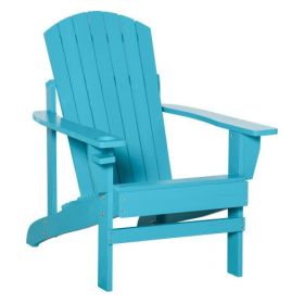 Wooden Adirondack Chair, Outdoor Patio Lawn Chair with Cup Holder, Weather Resistant Lawn Furniture, Classic Lounge for Deck, Garden, Backyard