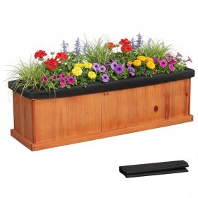 Detachable Bottom Garden Bed, Protective Coating Pine Planter for Herbs, Flowers & Vegetables 40" x 12.5" x 12"(L