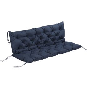 Porch Swing Cushion Garden Bench Cushion with Backrest, Non-Slip 3-Seater Thick Pad, Swing Chair Mat Replacement for Indoor and Outdoor, 59.1" x