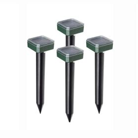 2/4pcs Square Solar Outdoor Pest Repellent With 5; 000 Feet Range; Solar Powered Animal Control; Rodent Repellent And Deterrent For Mole; Vole; G (Quantity: 4pcs)